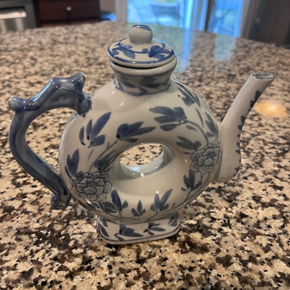 Vintage chinoiserie teapot - ginger jar - Picture 2 of 4
